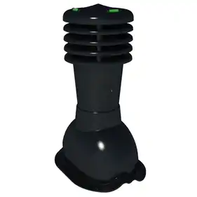 Вентиляционный выход Krono-Plast KBF Ø125 для металлочерепицы не изолироваанный черный