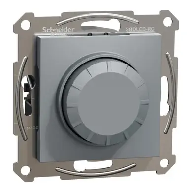 Димер поворотний ЛЕД Schneider Electric RC 3-370 Вт,  "ASFORA" сталь 