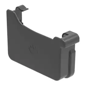 Заглушка ліва (з ущільнювачем) Galeco PVC² система 135/70х80 RAL 7021 Графітовий