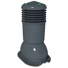 Вентиляційний вихід Krono-Plast KBF Ø150 для металочерепиці не ізольований сірий