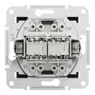 Розетка Schneider Electric комп. двойная RJ-45 внутр. "ASFORA" без рамки антрацит (C2) 