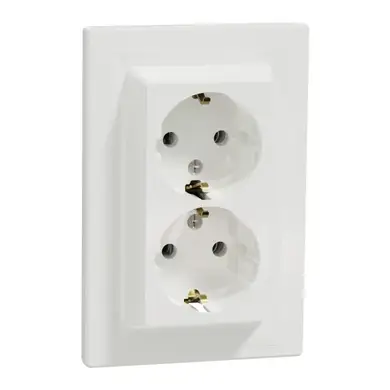 Розетка Schneider Electric 2-я З/К внутр. "ASFORA" белая (C1) 