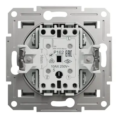 Выключатель Schneider Electric 2-кл. внутр. "ASFORA" без рамки алюминий (C1) 