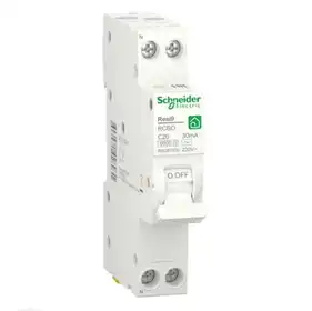 Дифференциальный автомат Schneider Electric RESI9 1M 1P+N 20A  C 30mA АC 6kA (C2)