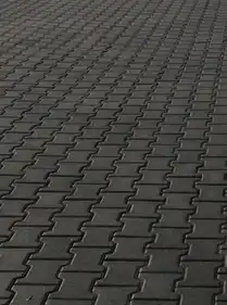 Тротуарная плитка Золотой Мандарин Двойное Т 80 Черный фаска 200х170
