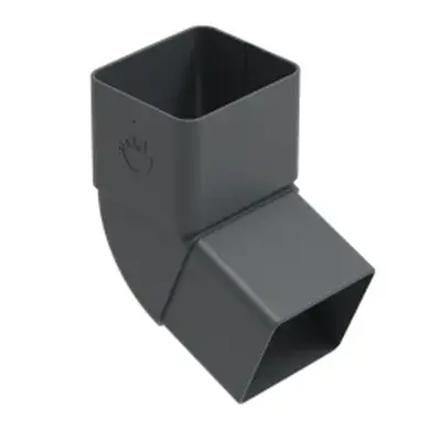 Коліно PVC 67⁰ Galeco BEZOKAPOWY система 125/70х80 RAL 7015 Графітовий