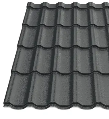 Металлочерепица Будсервис "Эра 15" Relief iceCrystal mat Thyssen krupp 0.50 mm RAL 9005 Черный