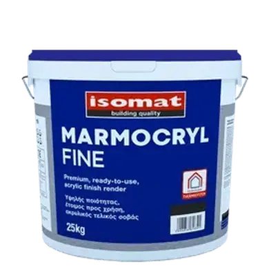 Акрилова водовідштовхувальна штукатурка Isomat MARMOCRYL Fine 25 кг, Base D