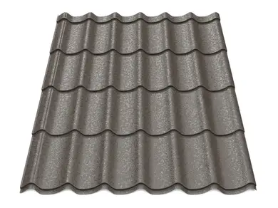 Металлочерепица Будсервис "Монтерей ЗD" Relief iceCrystal mat Thyssen krupp 0.50 mm RAL 8017 Коричневый