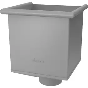 Воронка квадратная (водосборник) Zambelli Robust система 153/100 RAL 9006 Белый алюминий