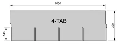 Бітумна черепиця Sim Shingle 4-Tab Графіт