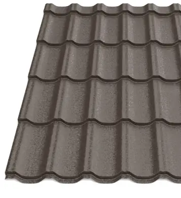 Металочерепиця Будсервіс "Ера 25" Relief iceCrystal mat Thyssen krupp 0.50 mm RAL 8019 Коричневий