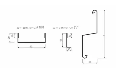Ограждение Tile Гарт 10 см, High Build мат U.S.Steel 0,50мм RAL 7024 Серый