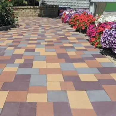 Тротуарна плитка Золотий Мандарин ПЛАЦ 60 Сірий б/ф комплект каменів