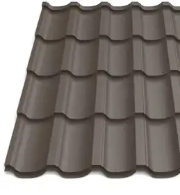 Металочерепиця Будсервіс "Модерн 35" Pladur wrinkle mat Thyssen krupp 0.50 mm RAL 8019 Коричневий
