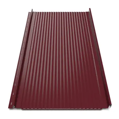Кликфальц Tile "Волна" полиэстер Arcelor Nippon 0.43 mm RAL 3005 Красный