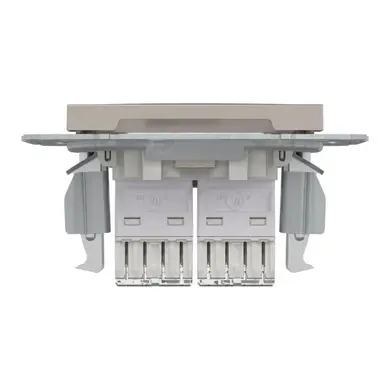 Розетка Schneider Electric комп. двойная RJ-45 внутр. "ASFORA" без рамки бронза (C2)