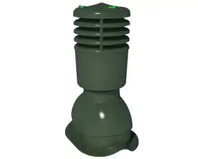 Вентиляційний вихід Krono-Plast KBNO Ø125 для металочерепиці  ізольований зелений