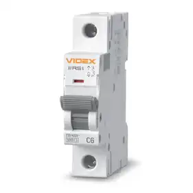 Автоматичний вимикач Videx Resist RS6 1Р 6А С 6кА