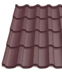 Металлочерепица Tile "Модерн 25" матполиэстер U.S.Steel 0.50 mm RAL 3005 Красный