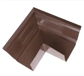 Кут ринви зовнішній NOVATIK QUADRA (125/80х50 мм), 90° RAL 8017 Шоколадно-коричневий