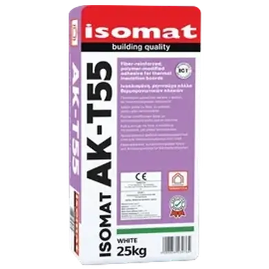 Полімерцементний клей для теплоізоляційних плит Isomat ISOMAT AK-T55 25 кг, білий