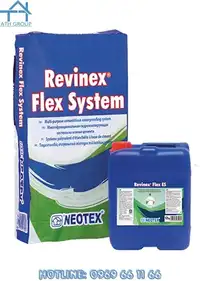 Двокомпонентная высокоэластичная гидроизоляционная система NEOTEX Revinex Flex ES Комплект (А+В) 37 кг