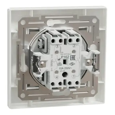 Кнопка Schneider Electric 2-мод. 2-кл. "ASFORA" белая (C2) 
