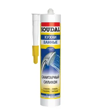 Герметик силіконовий Soudal санітарний білий 280мл