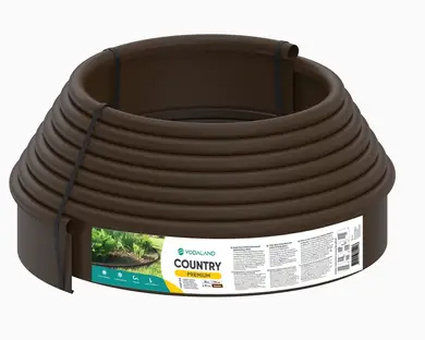 Бордюр садовый пластиковый Vodaland H110 Country Premium коричневый 10 м