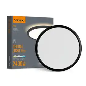 LED Cвітильник Videx з декоративною підсвіткою DL5R 22W 3000K-4000K-5000K Black (VL-DL5R-22CB)