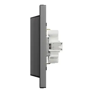 Розетка Schneider Electric 2-я З/К внутр. "ASFORA" антрацит (C1) 
