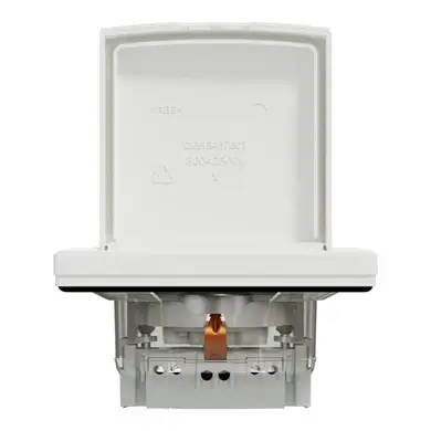 Розетка Schneider Electric 1-я З/К внутр. с крышкой и шторками IP44 "ASFORA белая (C2) 
