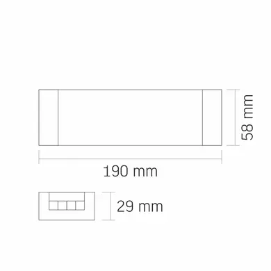 Блок живлення для LED стрічки Videx DC12V 16.6A 200W IP20 (VL-LST-P200-12V)