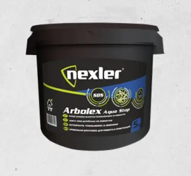 Шпаклевка битумно-каучуковая Nexler ARBOLEX Aqua Stop 5 кг