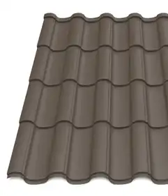 Металлочерепица Tile "Элегант 25" матполиэстер Arcelor Nippon 0.43 mm RAL 8019 Коричневый