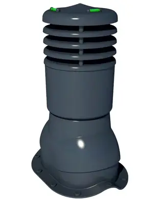 Вентиляційний вихід Krono-Plast KBNO Ø150 для металочерепиці  ізольований графіт