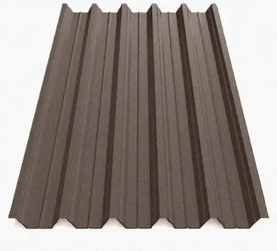 Профнастил Будсервіс Т-40 Relief iceCrystal mat Thyssen krupp 0.50 mm RAL 8019 Коричневий