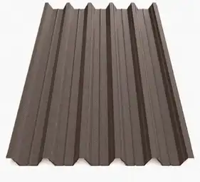 Профнастил Будсервіс Т-40 Relief iceCrystal mat Thyssen krupp 0.50 mm RAL 8019 Коричневий