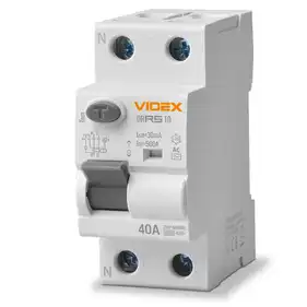 Дифференциальное реле Videx Resist АС 2Р 30мА 10кА 40А (VF-RS10-DR2АС40)