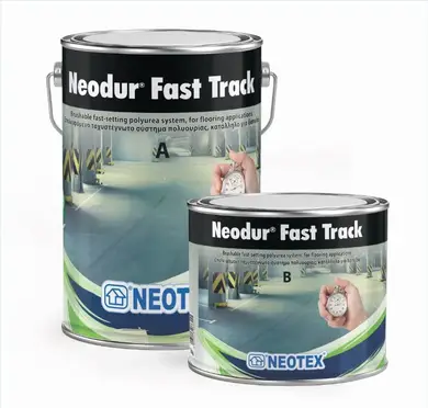 Быстросохнущая алифатическая полимочевина NEOTEX Neodur Fast Track Комплект (A+B) 5 кг светло-серый RAL 7035