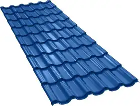 Металочерепиця GOOD ROOF MAXI Roof 350/15,матполіестер 0,45мм  2-х Україна Zn 100 RAL 5005 Синій
