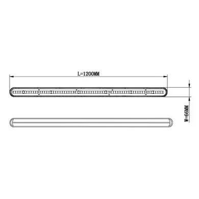 Светильник Maxus линейный аварийный светильник assistance LINE BASIC PL 1200mm 36W 5000K IP65 Gray Emergency 3in1 (MALN-BSCPL-12-365-GREM)