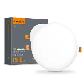 LED светильник Videx безрамочный круглый 15W 4100K (VL-DLFR-154)