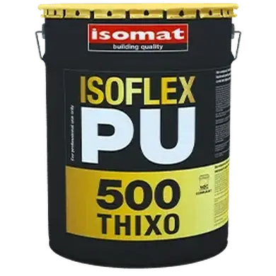 Тиксотропна поліуретанова рідка гідроізоляційна мембрана Isomat ISOFLEX-PU 500 THIXO 6 кг, білий