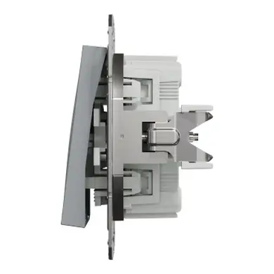 Выключатель Schneider Electric 2-кл. внутр. "ASFORA" без рамки сталь (C2)