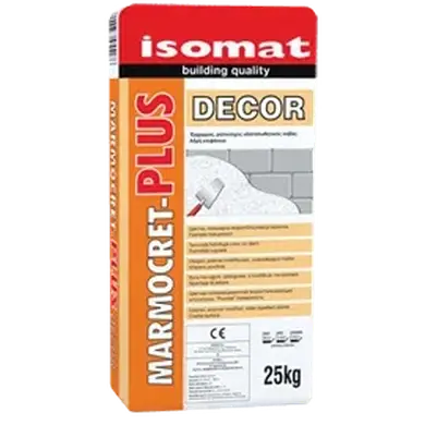 Полімерцементна водовідштовхувальна штукатурка Isomat MARMOCRET-PLUS Decor 25 кг, White