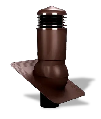 Вентиляційний вихід утеплений для бітумної черепиці Wirplast WiroVent STANDARD PLUS K81 Ø125/500 мм темно-коричневий