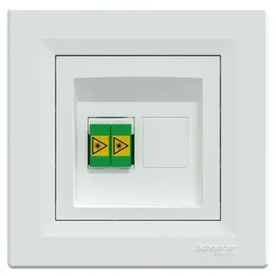 Розетка Schneider Electric волоконно-оптическая дуплекс, белая 