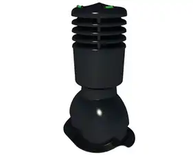 Вентиляционный выход Krono-Plast KBNO Ø125 для металлочерепицы  изолироваанный черный
